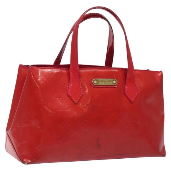 LOUIS VUITTON Monogram Vernis Wilshire PM Hand Bag Rose Pop - Picture 1 of 16